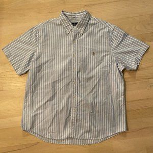 Ralph Lauren blue white striped button down sz XL